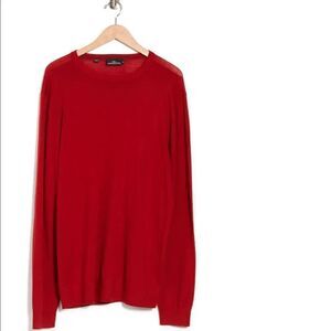 Rodd&Gunn Men’s merino wool crew neck pullover sweater in red 💥 size M, NWT